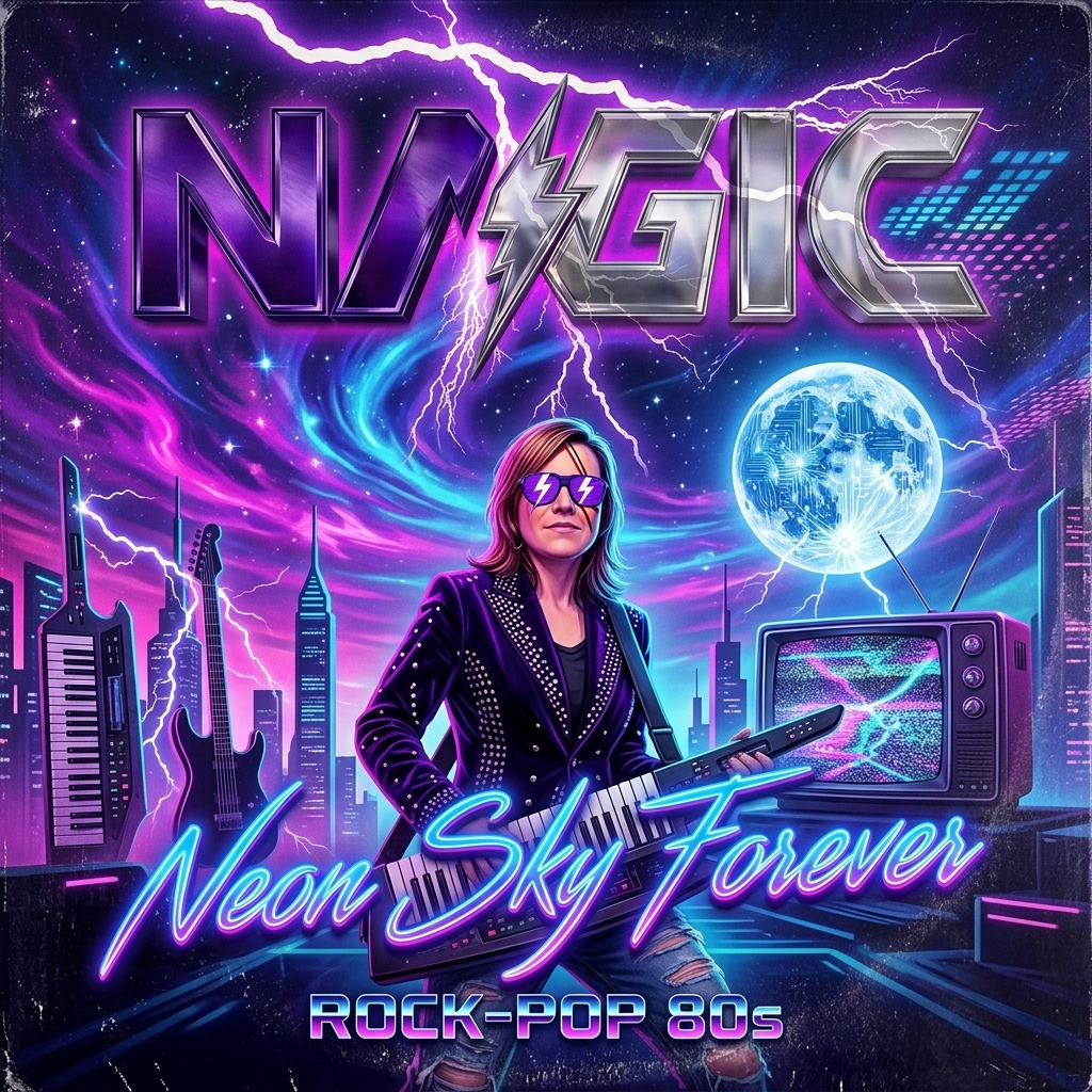 Neon Sky Forever — single cover artwork by NAGIC